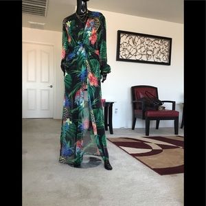 Black Sheer Maxi Dress “Long Sleeves”